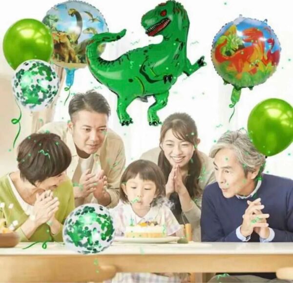 【残り1点】誕生日 恐竜 風船 バルーン ガーランド 飾りセット 数字 9