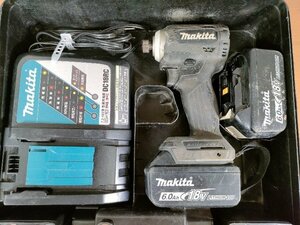  Makita (Makita) rechargeable impact driver ( black ) 18V 6Ah battery 2 ps * charger * case attaching TD171DRGXB OH ending operation verification ending 