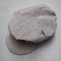 Engineered Garments ワークキャップ【M】INTERMEDIATES ヒッコリー ストライプ 58cm前後 USA　男女兼用_画像9