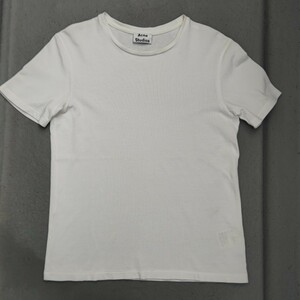 Acne Studios 無地Tシャツ クルーネック 半袖Tシャツ XS ホワイト S位のサイズ感 ジェンダーフリー 男女兼用