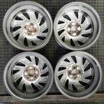 管理番号：Ｓ7-61【4本価格】【15x4.5J 4x100 ET+45 ハブ54】SUZUKIスズキ純正・スペーシア等・ブラポリ・店頭引取可能・下取り可能_画像9