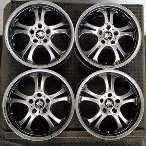 管理番号：S7-98【4本価格】【17x7J 5x114.3 ET+48 ハブ73】weds kranze ケルベロス・ノア ヴォクシー等・直接引取可能・下取り可能の画像1