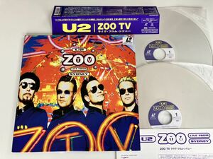 【レーザーディスク/美品】U2 / ZOO TV LIVE FROM SYDNEY 日本版帯付2枚組LD PHLS5002/3 93年ライヴ収録,歌詞対訳,ディスコグラフィ掲載,