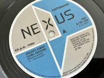 【ステッカー/貴重86年LIVEチラシ付】EARTHSHAKER / ありがとう君に(Long Ver)/アースシェイカー(Remix) 12inch NEXUS K12P-580 盤美品_画像5