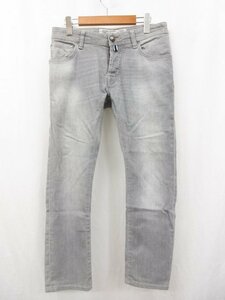 美品 【ヤコブコーエン JACOB COHEN】 PW622 ウォッシュ加工 スキニーデニムパンツ ジーンズ(メンズ)32 グレー系 J0450189W 伊製●29MP8291