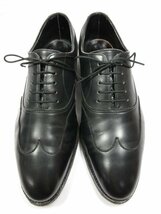 HH 美品 【ジョンロブ JOHN LOBB】 パリロゴ Darby ダービー ウィングチップ 紳士靴 (メンズ) size7E8465 黒 ●18HT2004●_画像2