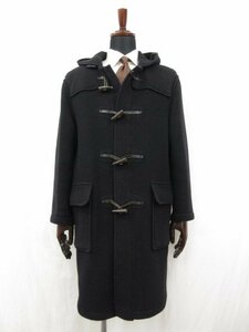 HH[GLOVERALLg Rover all ] Britain made meat thickness cloth with a hood duffle coat ( men's ) size48 black . close navy series *17MW2691*