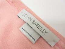 HH美品 【ジョンスメドレー JOHN SMEDLEY】 ハイゲージ 薄手 コットン素材 ニットカーディガン (レディース) sizeS ライトピンク●29LN4953_画像3