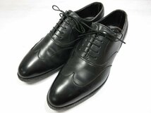 HH 美品 【ジョンロブ JOHN LOBB】 パリロゴ Darby ダービー ウィングチップ 紳士靴 (メンズ) size7E8465 黒 ●18HT2004●_画像1