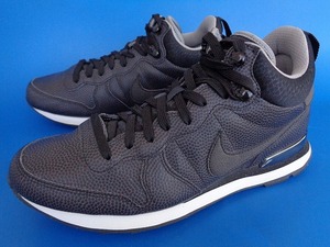 12713■美品 16年製 NIKE WMNS INTERNATIONALIST MID LTHR ナイキ インターナショナリスト ミッド 黒 レザー US 9 26 cm 859549-001