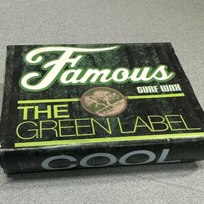 超お買い得品！数量限定！天然素材サーフワックス！ Famous Green Label フェイマス クール 1個  1の画像1