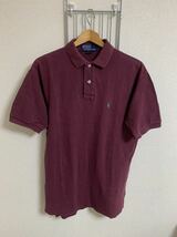 ［Polo by Ralph Lauren］ラルフローレンポロシャツ 半袖　ワイン系　Sサイズ Y1155_画像1