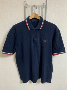 ［FRED PERRY］フレッドペリー ポロシャツ 半袖　ネイビー系　106cm Y1325