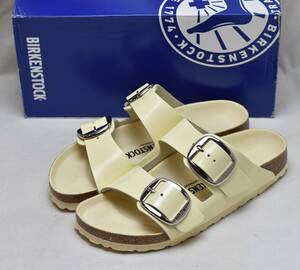 SALE!! BIRKENSTOCK 　ビルケンシュトック　ARIZONA　ビッグバックル　ハイシャインレザー 　38　24.5cm相当　　ドイツ製　未使用品