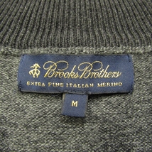 新品同様 ブルックスブラザーズ Brooks Brothers レディース イタリアンメリノウール ジップネック 長袖 ニット M 秋冬 ハイネック グレー_画像3