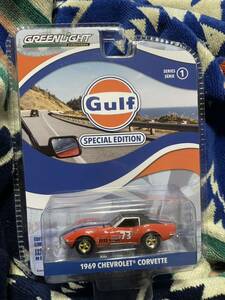 送料込 1/64 グリーンライト 1969 Chevrolet Corvette コルベット C3 ガルフ Gulf Oil greenlight