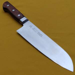 三徳包丁 万能包丁 洋包丁 フェザー FEATHER BEST SUB ZERO HI-STAINLESS 刃長約175㎜ 両刃 鍔付 庖丁 Japanese Kitchen Knife 【1052】