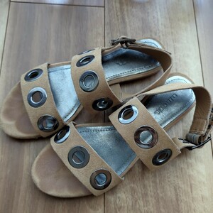 ( diesel ) DIESEL lady's Flat leather sandals 