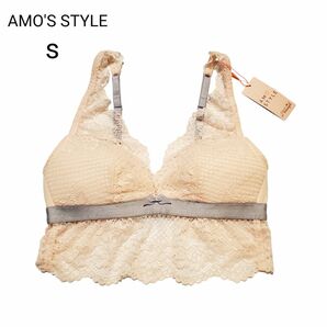 新品 AMO'S STYLE アモスタイル ノンワイヤーブラ レース S A B