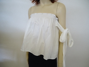 [KCM]Lily-8* tag attaching new goods *[Lily Brown/ Lilly Brown ] ribbon attaching off shoulder tops size :F color : white 