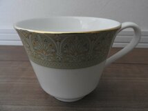 ★☆【送料無料】ROYAL DOULTON ロイヤルドルトン　SONNET　カップ＆ソーサ　金縁　グリーン　アンティーク　☆★_画像6