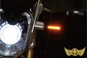 MAD MAX オートバイ用 LED12連 流れるウインカー シーケンシャル クリア 2個セット (L22-64L5LEDE) マッドマックス