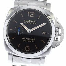 パネライ PANERAI PAM01312 ルミノール マリーナ 1950 3DAYS アッチャイオ デイト 自動巻き メンズ 良品 _755425_画像1