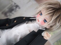 【ぐるぐる】DDH-10 SW肌 ドルフィードリーム MDD Dollfie Dream カスタムヘッド + 碁石アイ2種 + 舌パーツ パテ盛り ※難あり_画像3