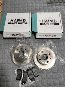  Daihatsu Naked L760S for new goods front brake rotor & brake pad set 