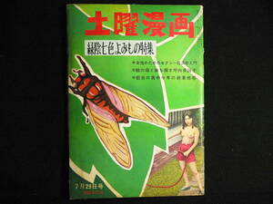 ★≪土曜漫画 1960年7月29日号≫★≪緑陰七色よももの特集≫★山本富士子／三田佳子／大島渚 炎加世子 佐々木功★喪章と拳銃 小松崎茂★