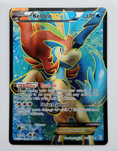 ポケモンカード　英語版　ケルディオEX　(142/149)　美品　/Keldeo/Pokemon Card Japan　レア　RARE