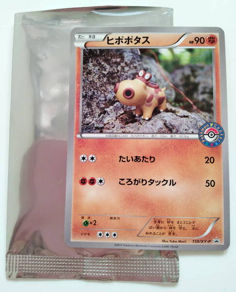 ポケモンカード ヒポポタス (159/XY-P) 大会プロモ 美品/Hippopotas/Pokemon Card レア RARE 即スリーブ保管