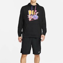 [新品]] NIKE ナイキ パーカー ドライフィットパーカー プルオーバーパーカー ジム/トレーニング DRI-FIT グラフィックロゴ Lサイズ_画像6