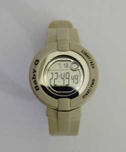 CASIO Baby-G BG-1206-5JF アイボリーカラー プチドロップシリーズ 中古 ベビージー gshock データメモリー機能