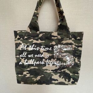 ☆THE SHOP TK 迷彩キャンバストートバッグ スパンコール ナンバー5