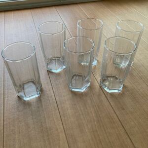 クオリティグラス　6個セット　昭和レトロ ガラスコップ タンブラーグラス