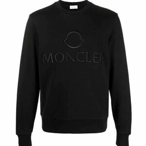 ★定価 72,600円★ MONCLER 刺繍スウェット トレーナー Ｓ　モンクレール ブラック ロゴ 長袖 国内正規品 完売 入手困難