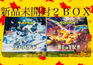 ポケモンカード　スノーハザード　黒炎の支配者　2BOX 新品未開封