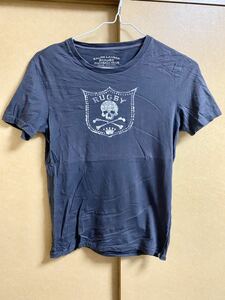 RUGBY ラグビー RALPH LAUREN ラルフローレン スカルロゴプリント Tシャツ ブラック系 XSサイズ