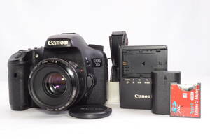 【光学美品】Canon キヤノン EOS 7D デジタル 一眼レフ／単焦点レンズEF50mm 1:18 Ⅱ ＃K1172307020Y