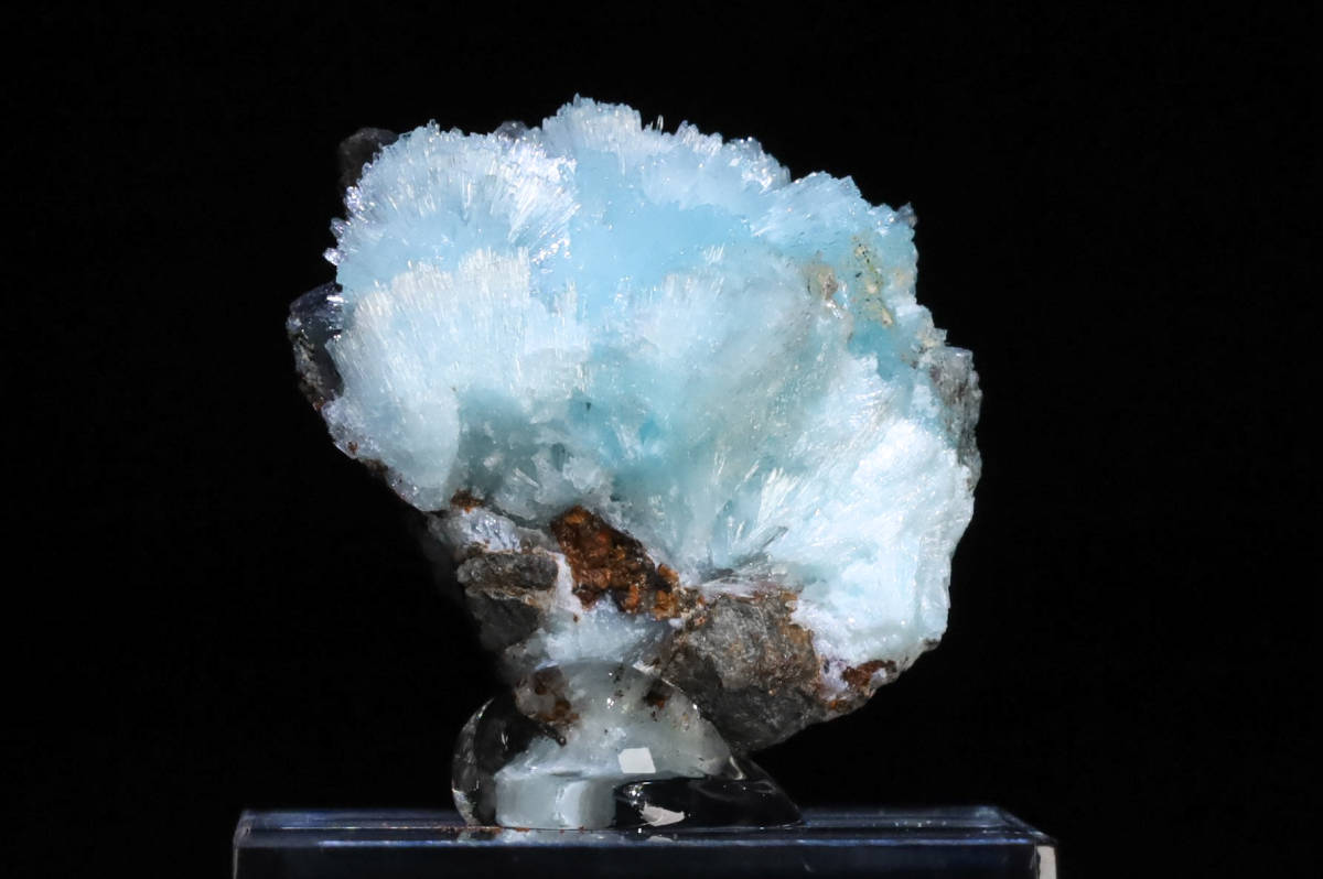9g 『希少結晶』天然 パステルライトブルー アラゴナイト 美術品的結晶