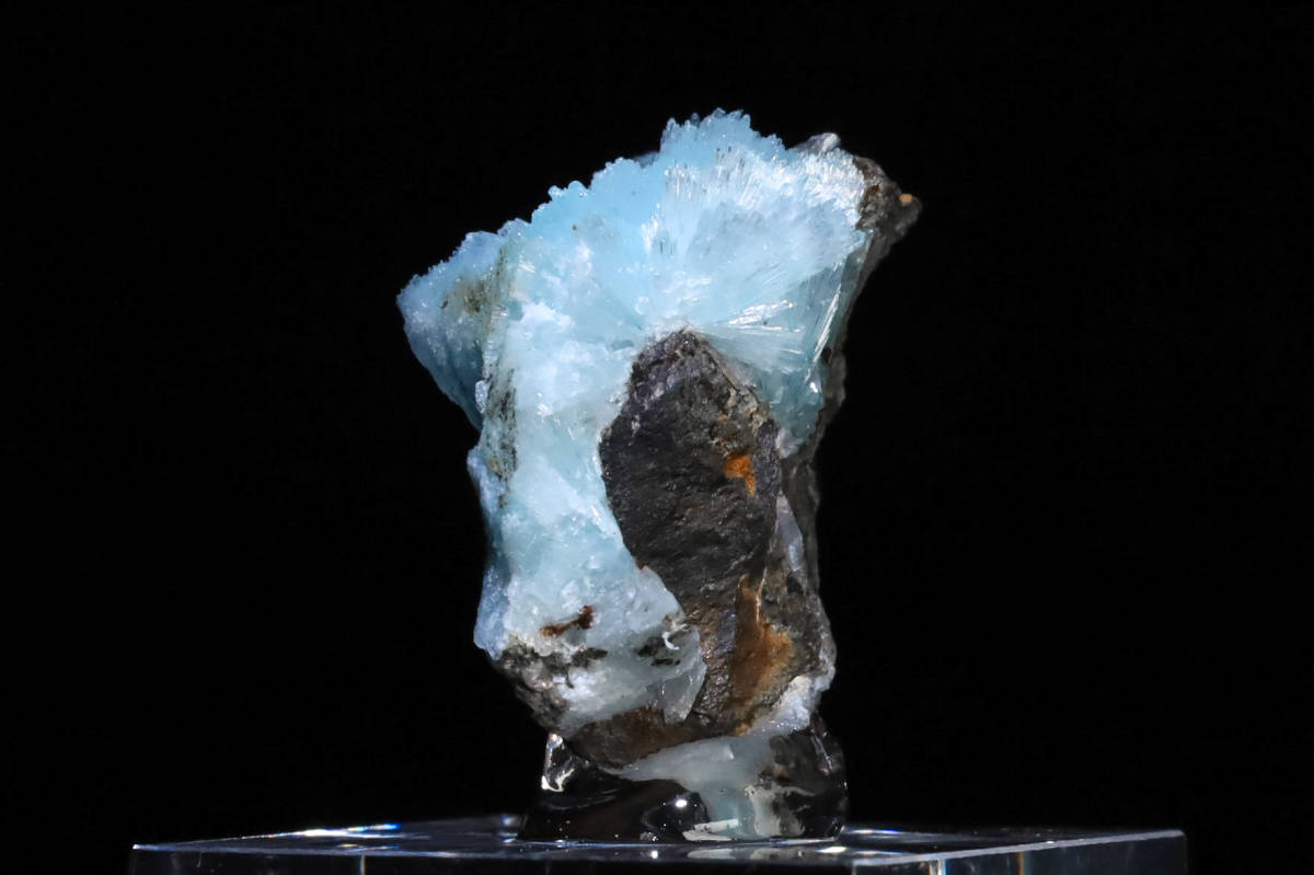 9g 『希少結晶』天然 パステルライトブルー アラゴナイト 美術品的結晶