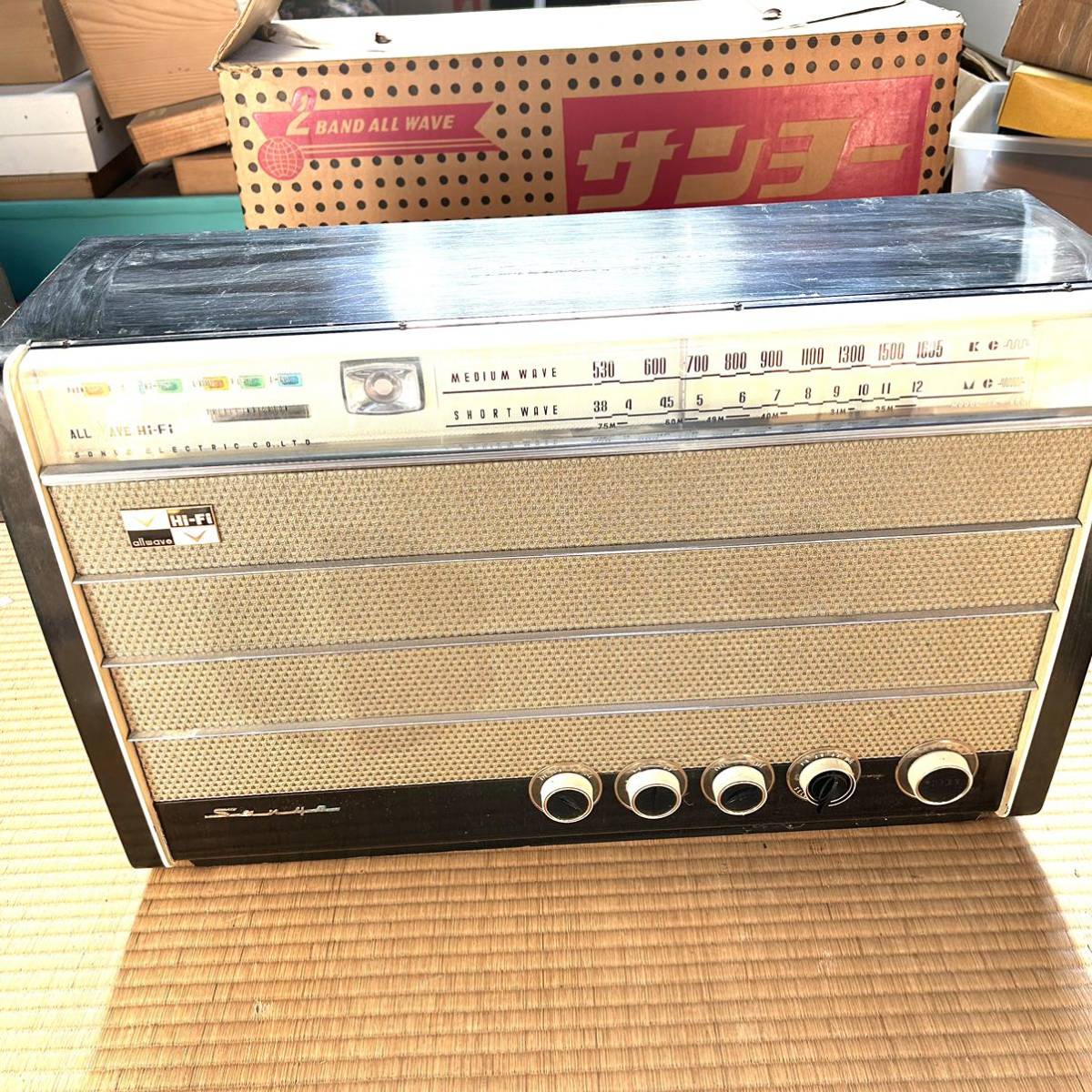 SANYO サンヨー MODEL SF-950 RADIO HI-FI ALL WAVE 真空管ラジオ