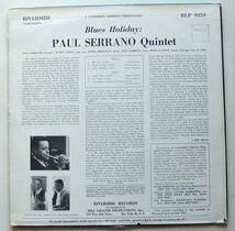 ◆ PAUL SERRANO Quintet / Blues Holiday ◆ Riverside RLP 9359 (black:BGP) ◆_画像2