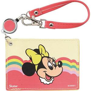  Minnie Mouse pass case reel attaching ticket holder ID card Disney retro ske-ta-