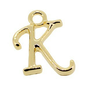  alphabet initial charm K. character Gold color metal parts 16KG gilding 