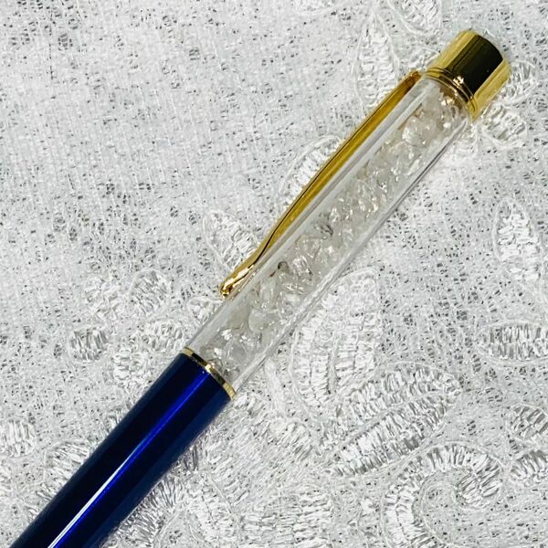 ハーバリウムボールペン 水晶 クリスタル ボールペン