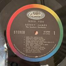 【US盤Org.虹レーベル】Sonny James And The Southern Gentlemen Need You (1968) Capitol Records ST 2703 美品_画像3