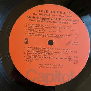 【US盤Org.】Merle Haggard And The Strangers I Love Dixie Blues ... So I Recorded Live In New Orleans (1973) Capitol ST-11200の画像4