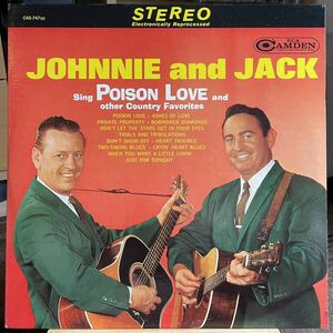 【US盤Org. 深溝】Johnnie And Jack Sing Poison Love And Other Country Favorites (1965) RCA Camden CAS-747